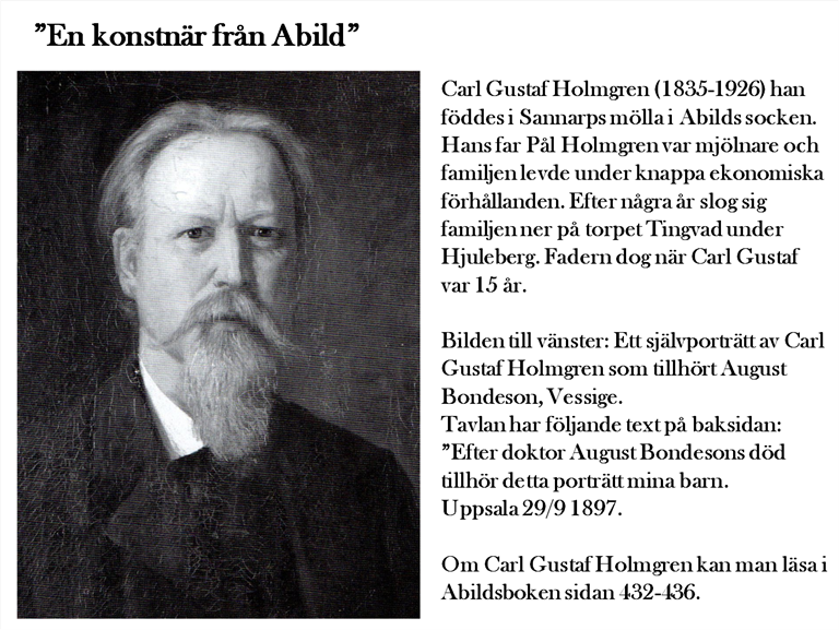 Carl Gustav Holmgren en konstnär från Abild